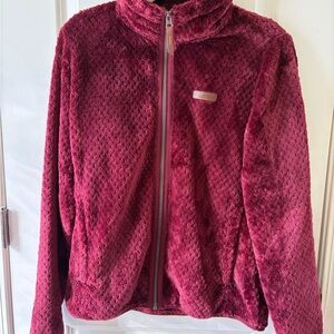 Columbia Plush Puffer Jacket in Rich Burgundy
